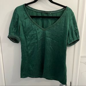 Silk Forest Green Top
